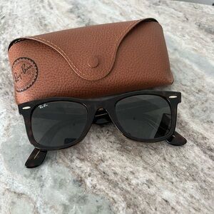 Ray-Ban Wayfarer Sunglasses in Tortoise with Dark Lenses